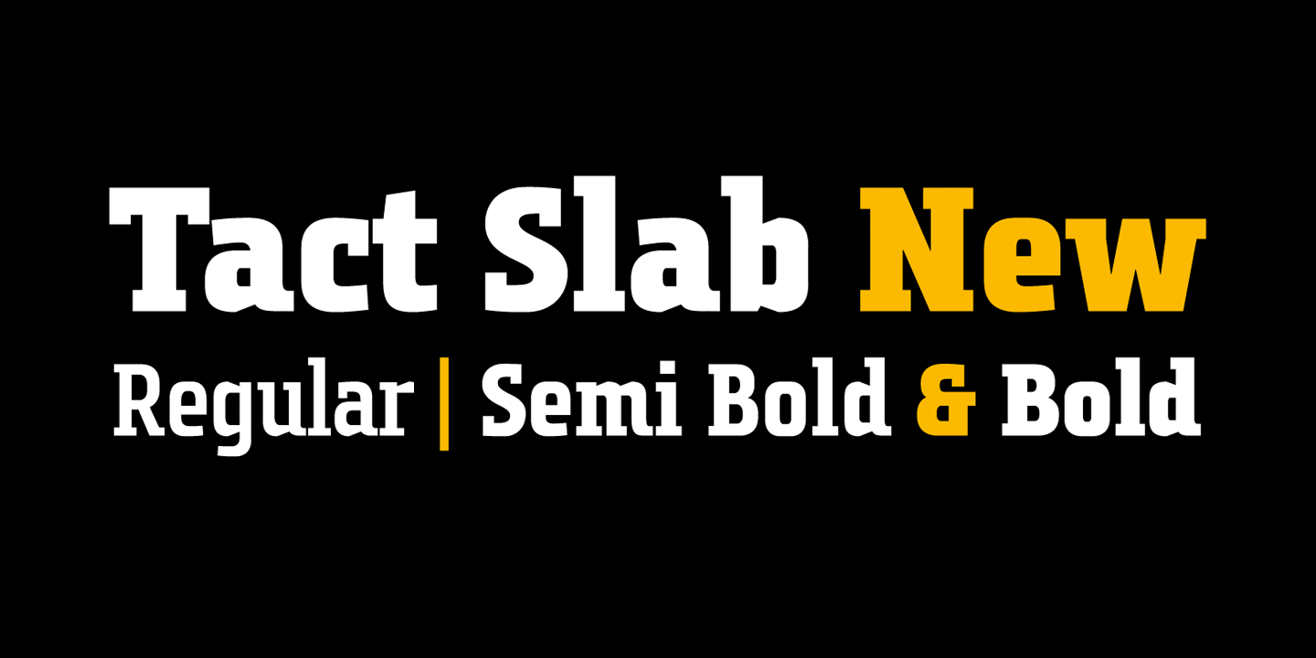 Przykład czcionki Tact Slab New SemiBold